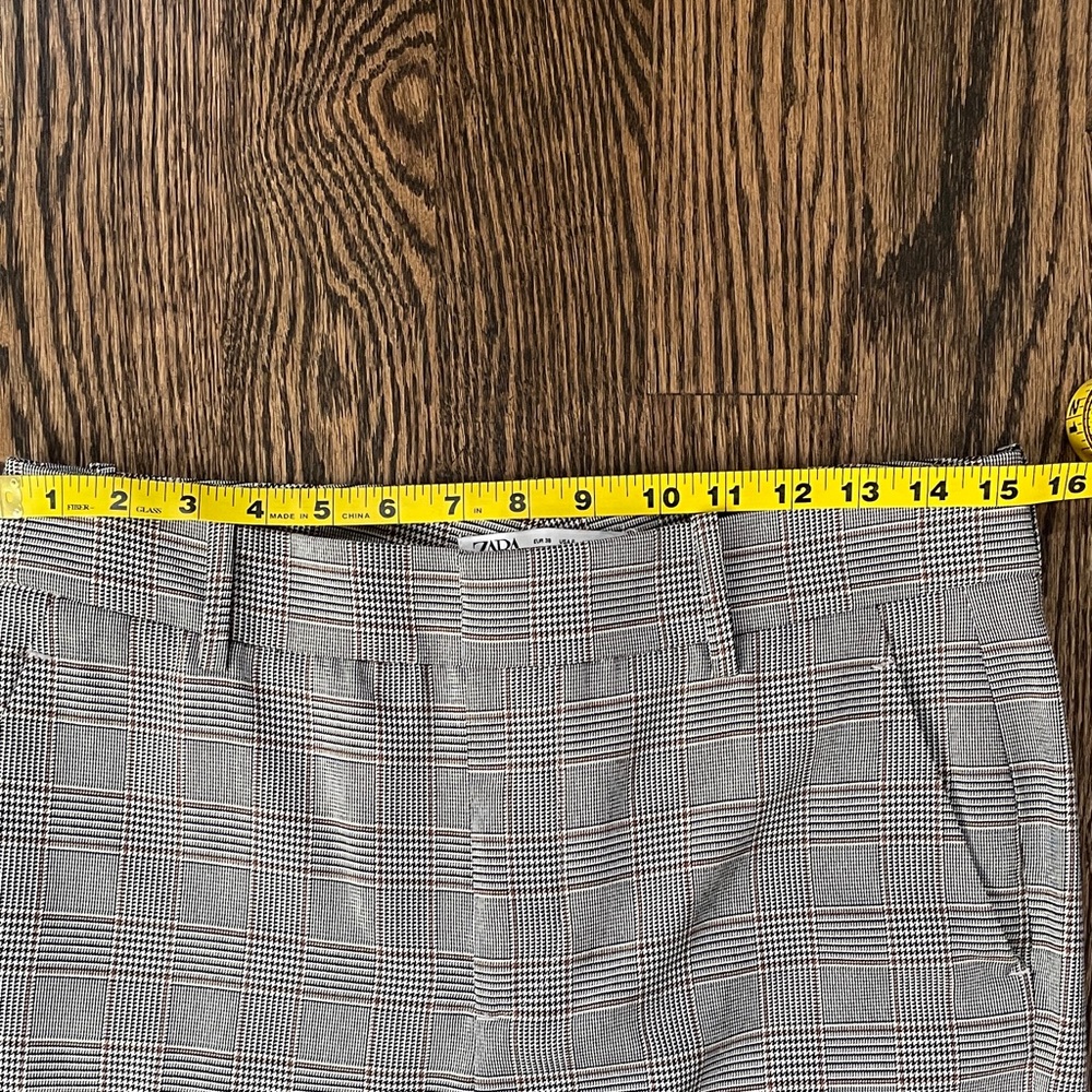 Zara Gray Plaid Pants - Picture 9 of 10